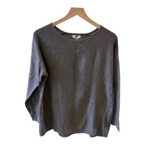 Old Navy Gray Long Sleeve‎ Knit Top Casual Everyday Comfort Soft Size L